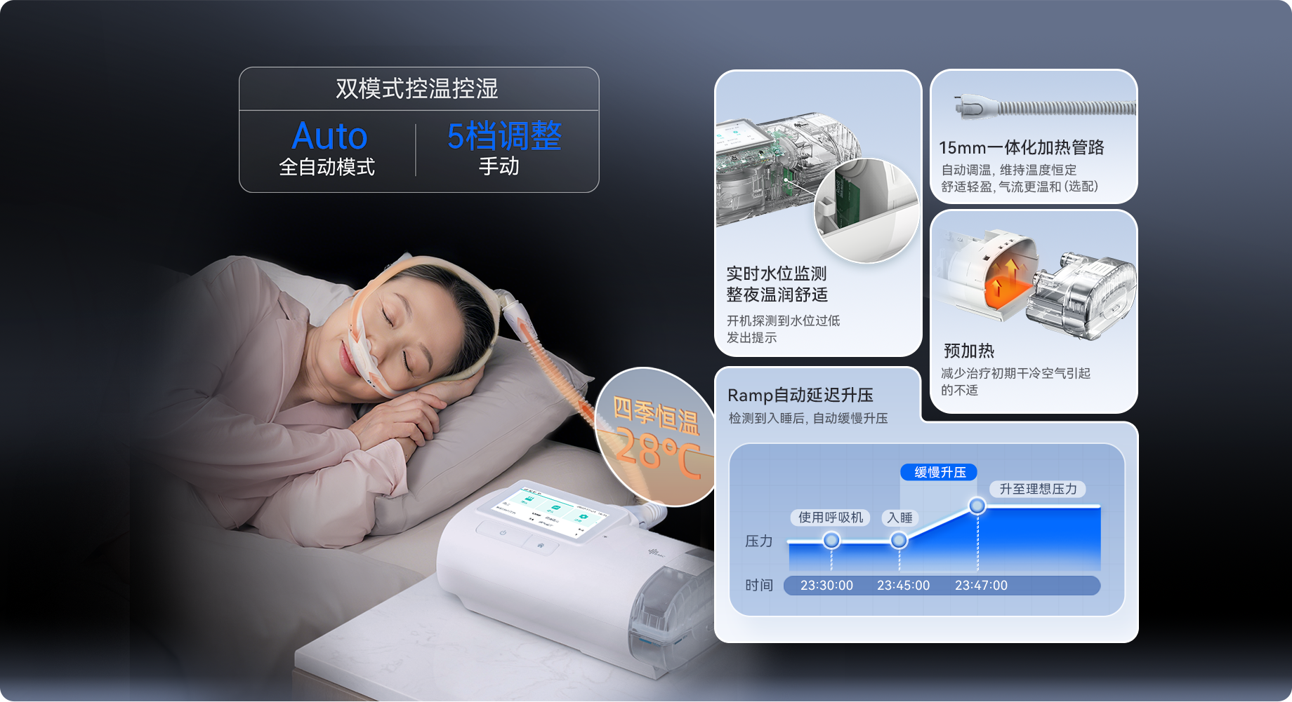 气流先暖后柔 入睡舒适